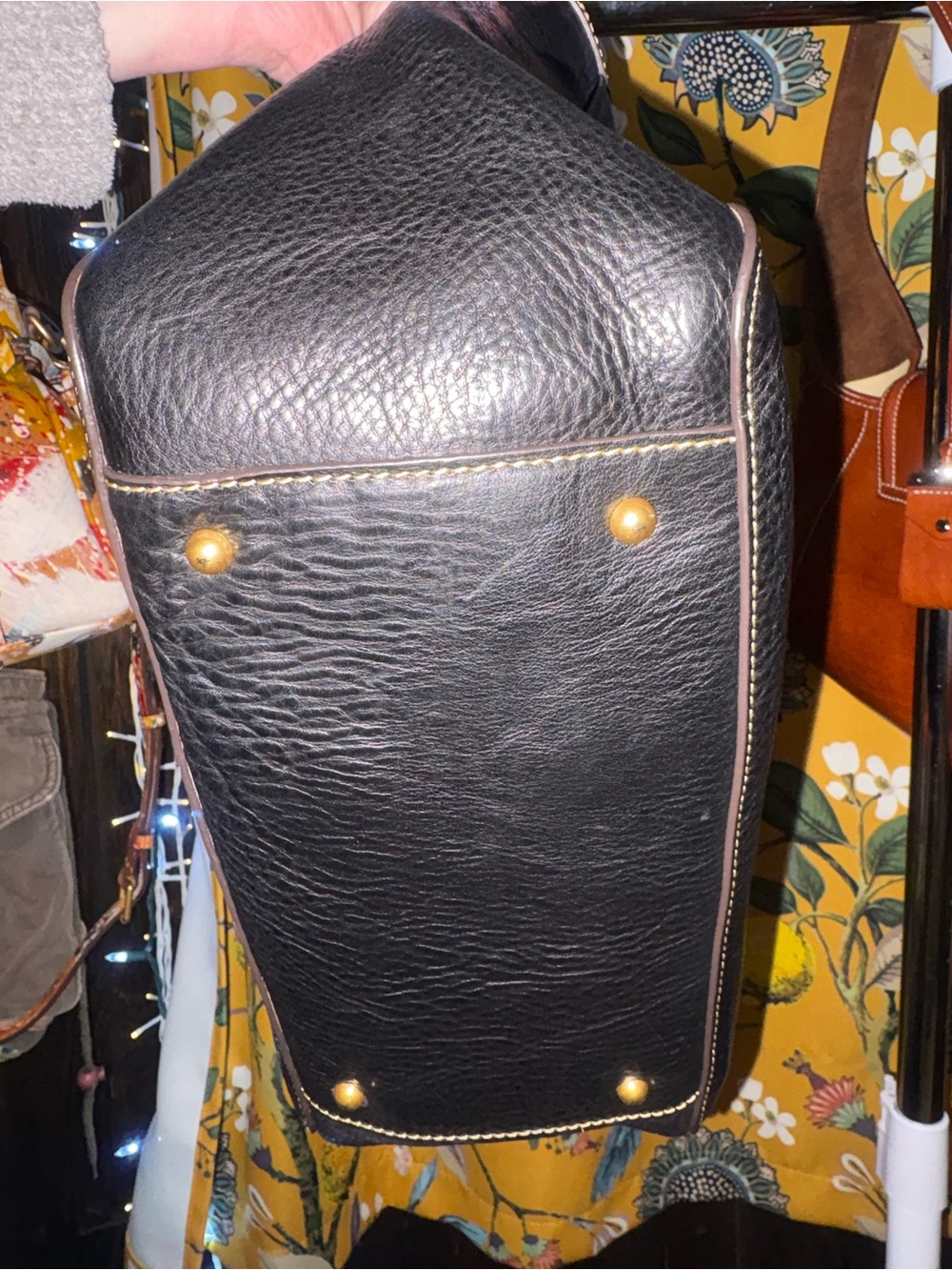 Dooney & Bourke Florentine Leather Suede East West Skylar Tote - Picture 6 of 7